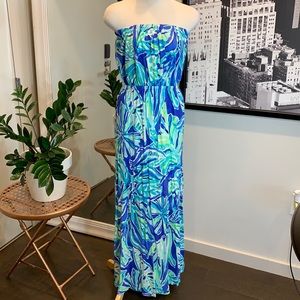 Lilly Pulitzer strapless maxi dress